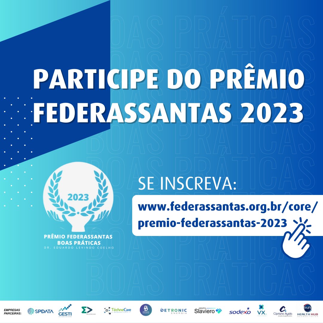 federassantasmg's tweet photo. Prêmio Federassantas 2023🏆

O Prêmio Federassantas vem aí! Não perca a oportunidade de inscrever seu projeto de Boas Práticas. 

Se inscreva: https://t.co/u1sM6inysX https://t.co/rX3Kp1lO6C