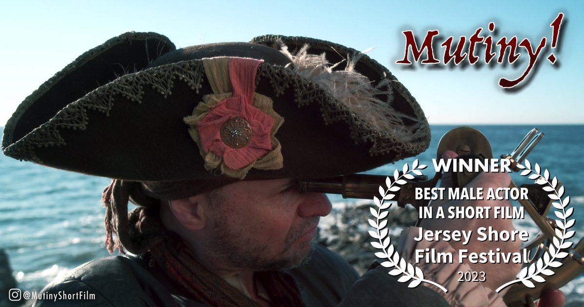 Congratulations to <a href="/TerenceRotolo/">Terence J Rotolo</a>!!!  Your portrayal of the Captain was exceptional!! Thank you @ShoreFilmFest for the latest awards for <a href="/MutinyShort/">MutinyShortFilm</a>!! 
JerseyShoreFilmFestival.com
MutinyShortFilm.com
<a href="/MatthewGratzner/">Matthew Gratzner</a>
#MutinyShort #FilmFest #Indiefilm