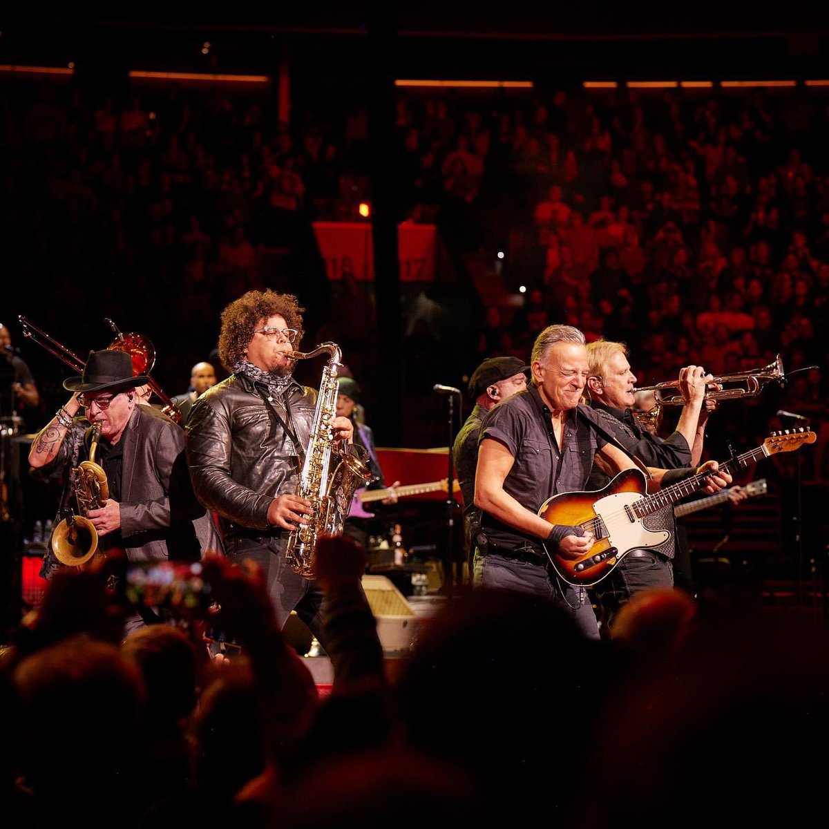 Danny_Clinch's tweet image. Wishing Bruce a speedy recovery . Was on my way out the door to hang with this crew and heard that the Philly shows were postponed . 

This photograph was taken a few months ago in Philly and I recall hearing Bruce say to the band how much he loved that show and the Philly fans !