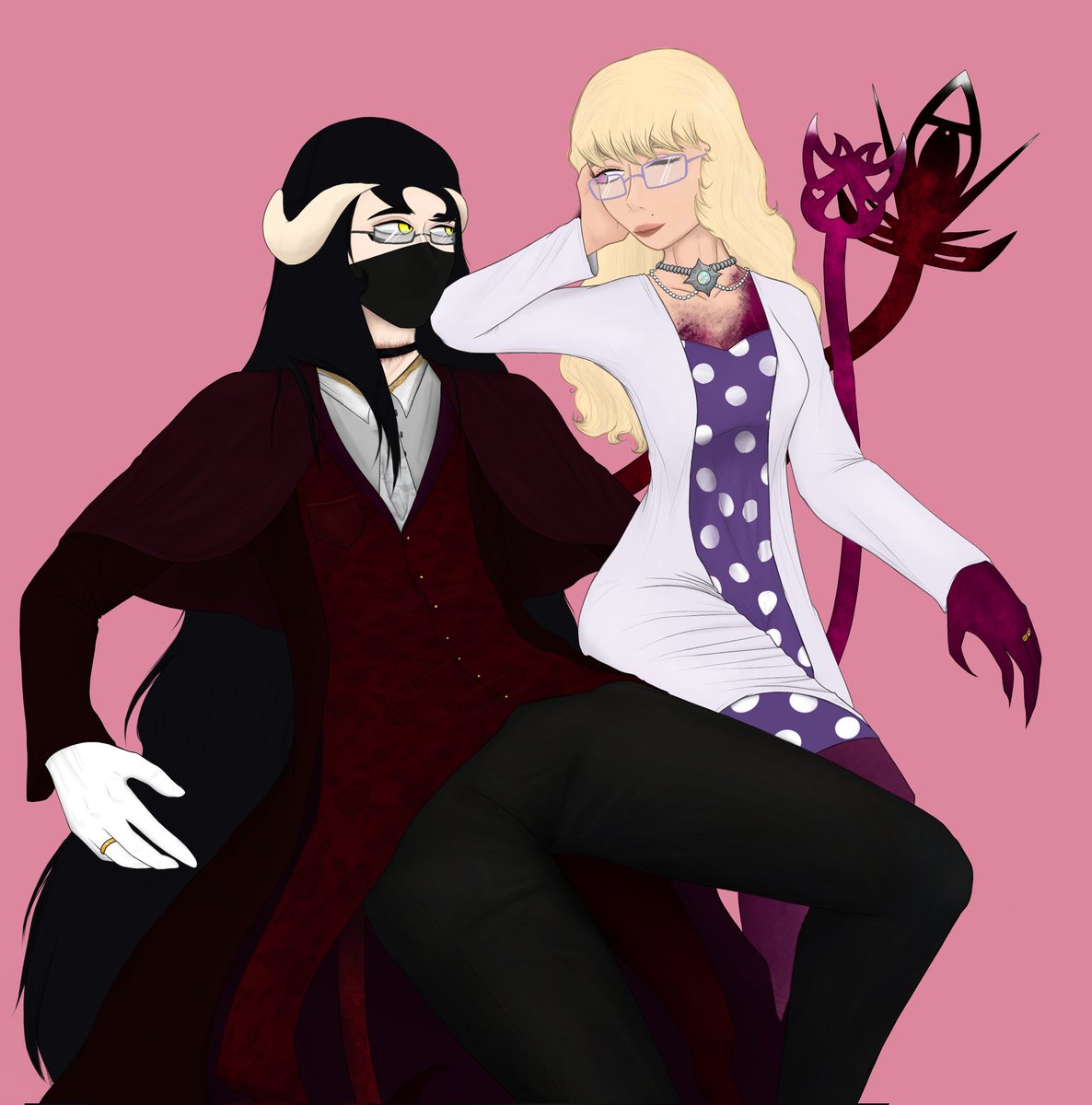 Bella_combines's tweet image. The main character and his wife!
♡
In the future, I plan on making a storyline for my OCs 
All I need to do is draw it
Once the first parts are done, I'll link a webtoons
#digitalart #DCO #DemonCore #webtoon #originalcharacter #smallartist