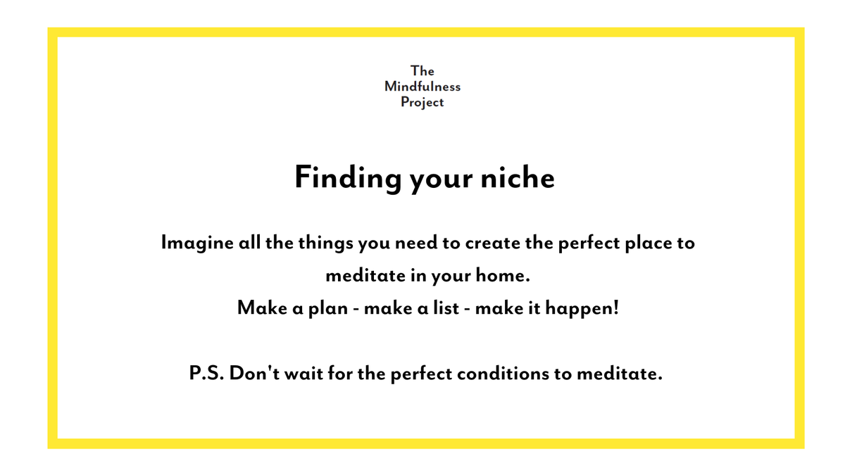 LondonMindful's tweet photo. ๐ก Imagine all the things you need to create the perfect place to meditate in your home.
Make a plan - make a list - make it happen!
P.S. Don't wait for the perfect conditions to meditate. ๐
#MindfulMotivation #EmpoweredMind #EmbraceTheNow https://t.co/LbDetwCtAU