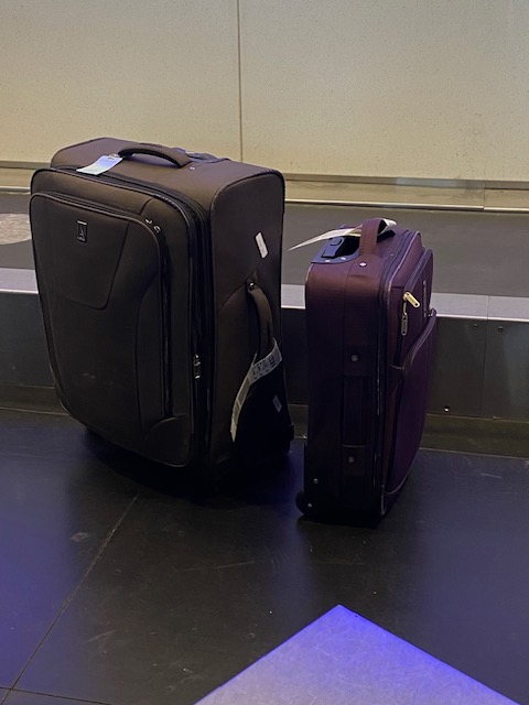 A good news story to share! <a href="/KLM/">KLM</a> surprised me when my bags turned up in Norwich after a 45 min check-in in Seattle with connections in LAX and AMS (after being moved from my orig flight) - I had not expected to see them waiting for me! @KLM_UK