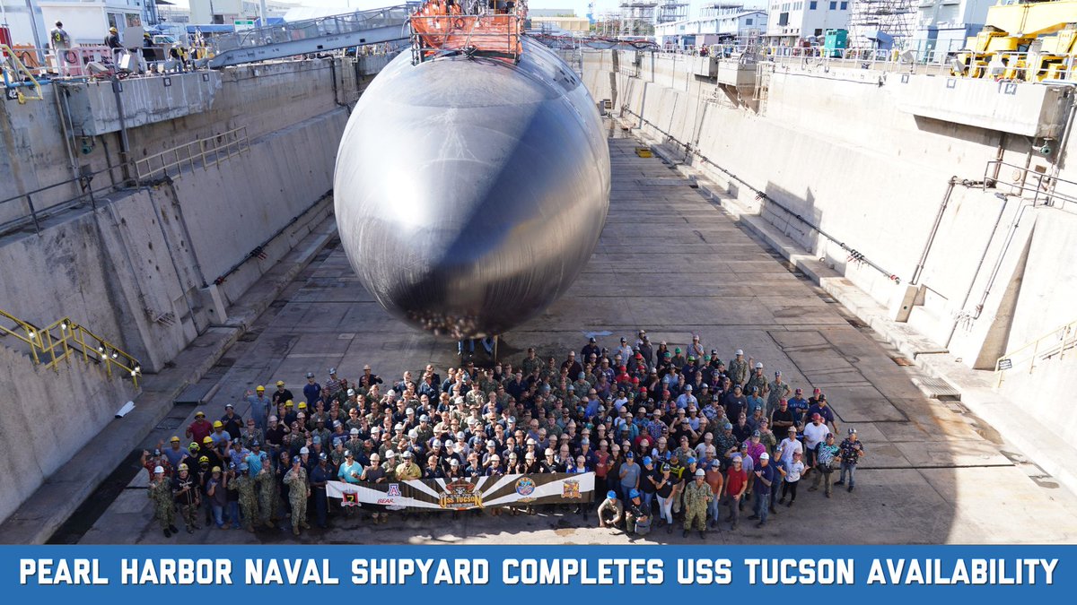 #PHNSY & IMF successfully completed all planned maintenance & modernization work on #USSTucson (SSN 770) Aug. 15, delivering the Los Angeles-class fast-attack submarine back to the fleet.
Click to read more: navsea.navy.mil/Media/News/Art…