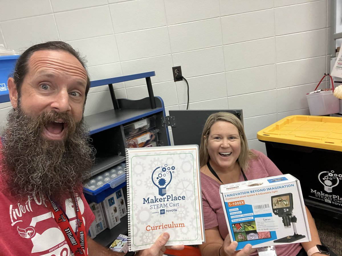 Sara Thompson (@boomerlms) on Twitter photo PAWSitive News! Middletown Elementary <a href="/MiddletownES/">Middletown Elementary</a> Library <a href="/JCPS_LMS/">JCPS Library Media Services Department</a> was chosen to receive a MakerPlace STEAM Cart sponsored by <a href="/KYScience/">Kentucky Science Center</a> and <a href="/Toyota/">Toyota USA</a>
<a href="/TimCarrico1/">Timothy Carrico</a> <a href="/yellow84rabbit/">paula wolf</a> <a href="/JCPSKY/">JCPS</a> #bettertogether PAWSitive News! Middletown Elementary <a href="/MiddletownES/">Middletown Elementary</a> Library <a href="/JCPS_LMS/">JCPS Library Media Services Department</a> was chosen to receive a MakerPlace STEAM Cart sponsored by <a href="/KYScience/">Kentucky Science Center</a> and <a href="/Toyota/">Toyota USA</a>
<a href="/TimCarrico1/">Timothy Carrico</a> <a href="/yellow84rabbit/">paula wolf</a> <a href="/JCPSKY/">JCPS</a> #bettertogether