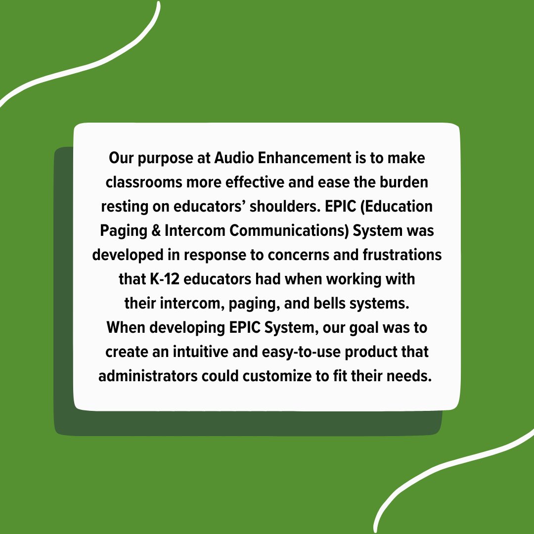 AudioEnhancemnt's tweet image. When developing EPIC System, our goal was to create an intuitive and easy-to-use product that administrators could customize to fit their needs.

#EPICSystem #EdTech #AudioEnhancement