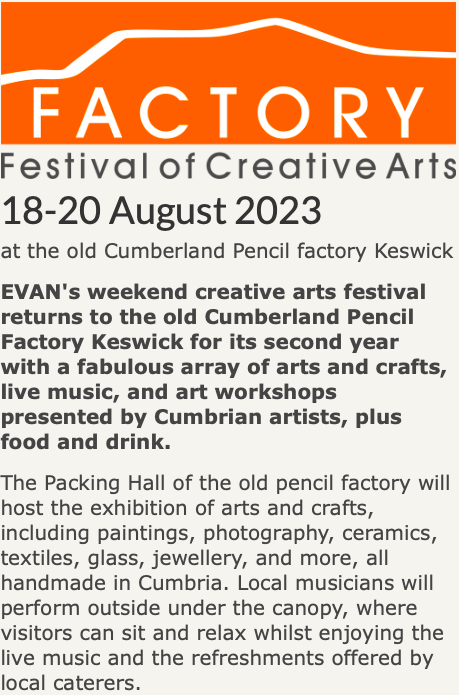 UllswaterFelt's tweet photo. I am taking part in the Festival of Creative Arts in the Cumberland Pencil Factory 18-20th August. I will be teaching a workshop: 'Introduction to needle felted landscape' on Friday afternoon.See @MadeinEVAN website for more details. https://t.co/qFQTJJqAAs