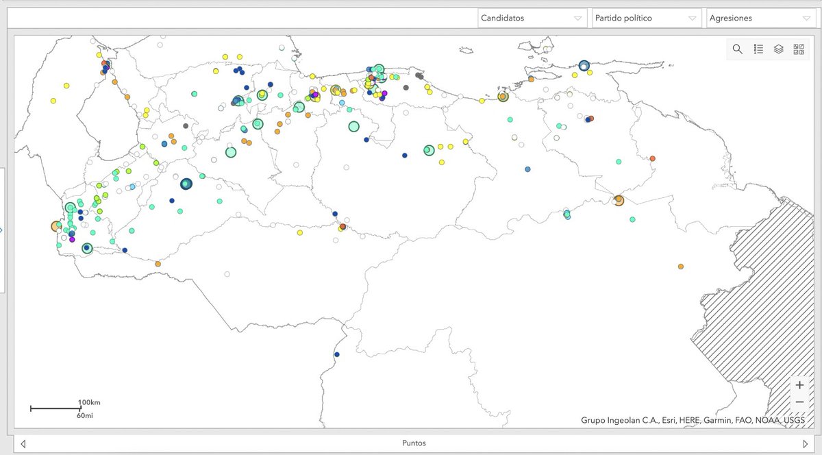 Ayer, seguidores de Capriles fueron agredidos en Apure: el séptimo ataque violento a su campaña. @kevmelean y yo hemos agregado los ataques físicos contra los precandidatos en nuestro mapa de sus campañas (actualizado) con @VE360_. Consúltalo aquí: venezuela360.org/arcgis/apps/op…