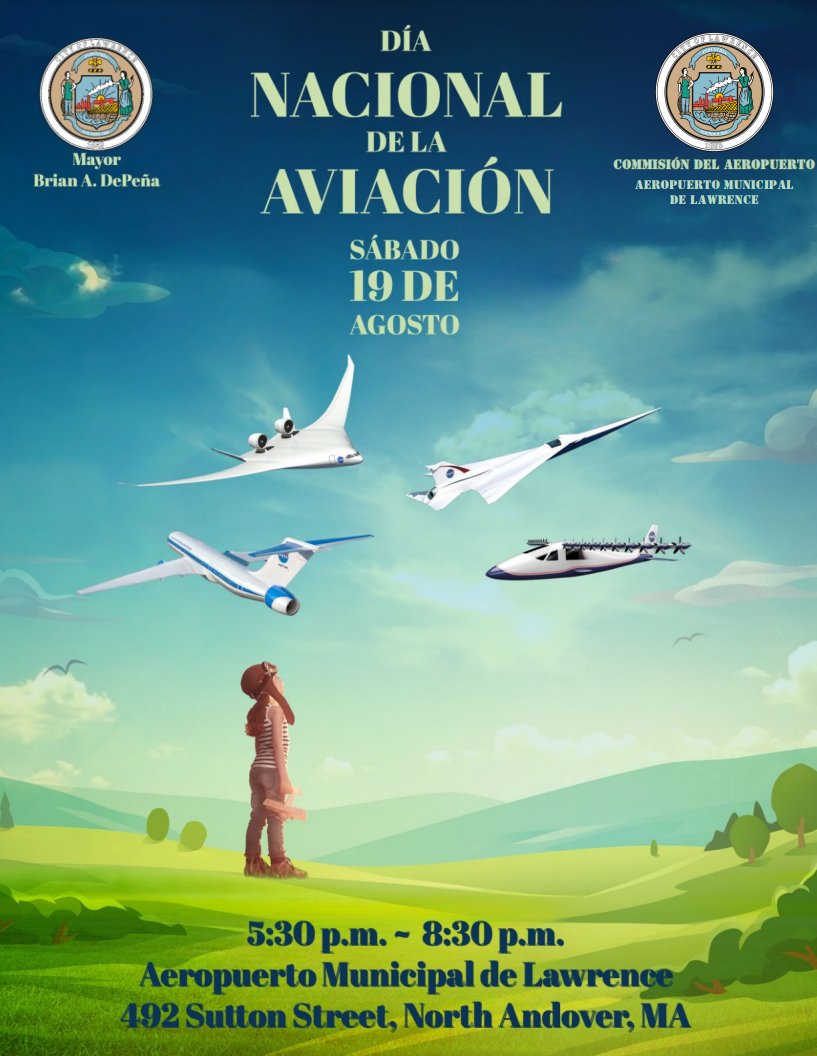 Join us as we observe National Aviation Day @ Lawrence Municipal Airport  - This Saturday, August 19, 2023. 
5:30PM - 8:00PM
✈️ - Static Displays
🧑‍✈️- Aviation Information 
 🛻 - Touch-a-truck
🛫 - Airport Tours