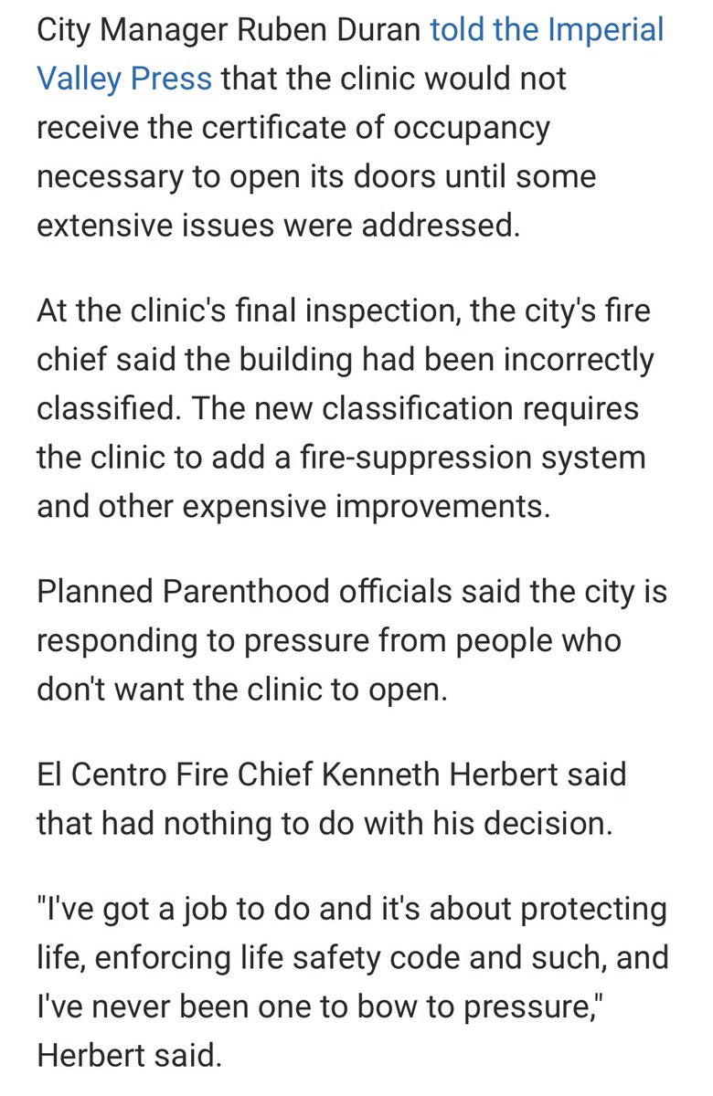 gutsandteeth's tweet image. I find it interesting that the clinic had to file a lawsuit against the city after they refused to issue their occupancy permit, citing multiple code issues. Notably,  reclassification as an outpatient surgical center, a well-known tactic used to target/shut down abortion clinics
