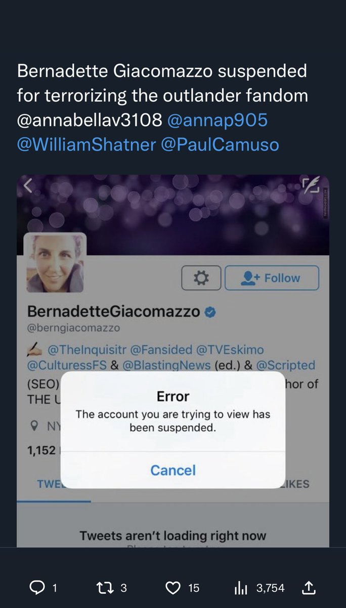 SwayerDemo's tweet photo. @AuthorityMgzine She left out the part of being a racist lunatic who harassed women online for years. She’s a stalker and predator. https://t.co/IkpdAJ9Hhl