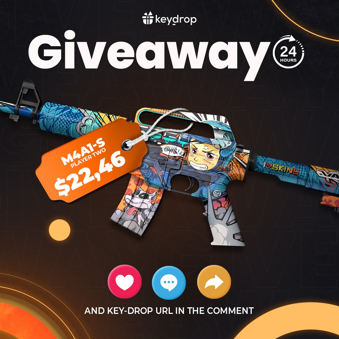 keydropcom's tweet image. Giveaway on M4A1-S | Player Two 🎁

👊 Just leave ❤️ under the post!
🤝 Follow us!
🔁 Retweet!

⏰ Wait 24 hours!

#freeskins #csgoskinsgiveaway #csgoskinsfree #giveaway #airdrop #csgocases #csgocase #csgocommunity #csgoesport #skins #csgoskins #keydrop #keydropcom #csgo
