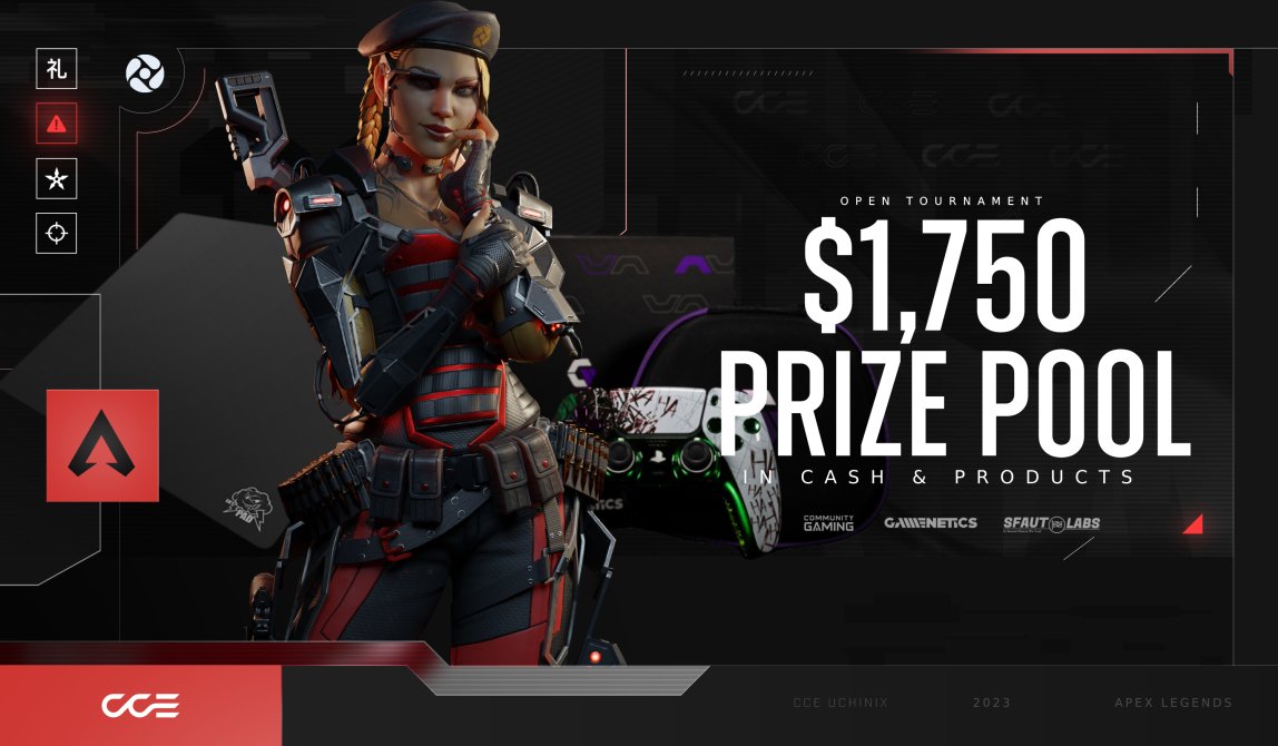 CCE UCX ⛩ (@cceucx) on Twitter photo CCE UCX Tournaments: Saturday 8/19 ⛩️
$1,750 Apex Legends Tournament
Prizes:
1st - $400 + 3 SkyPADs / Custom Controllers
2nd - $200 + 3 SkyPADs / Custom Controllers
3rd - $150
Brought to you by: @SkyPADgg, <a href="/HelloFresh/">HelloFresh US</a>, <a href="/CommunityGaming/">Community Gaming</a>
Tournament Registration in replies. CCE UCX Tournaments: Saturday 8/19 ⛩️
$1,750 Apex Legends Tournament
Prizes:
1st - $400 + 3 SkyPADs / Custom Controllers
2nd - $200 + 3 SkyPADs / Custom Controllers
3rd - $150
Brought to you by: @SkyPADgg, <a href="/HelloFresh/">HelloFresh US</a>, <a href="/CommunityGaming/">Community Gaming</a>
Tournament Registration in replies.