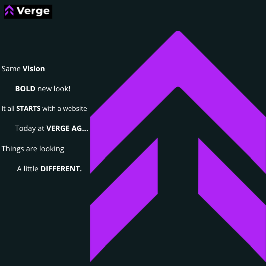 🎉 Embrace Change, Elevate Excellence! Our journey evolves with a dynamic new look symbolizing innovation &amp; growth. Join us to redefine possibilities! 
#VisionForward #ExcellenceElevated #BoldNewLook #VergeAG 

zurl.co/bZRA