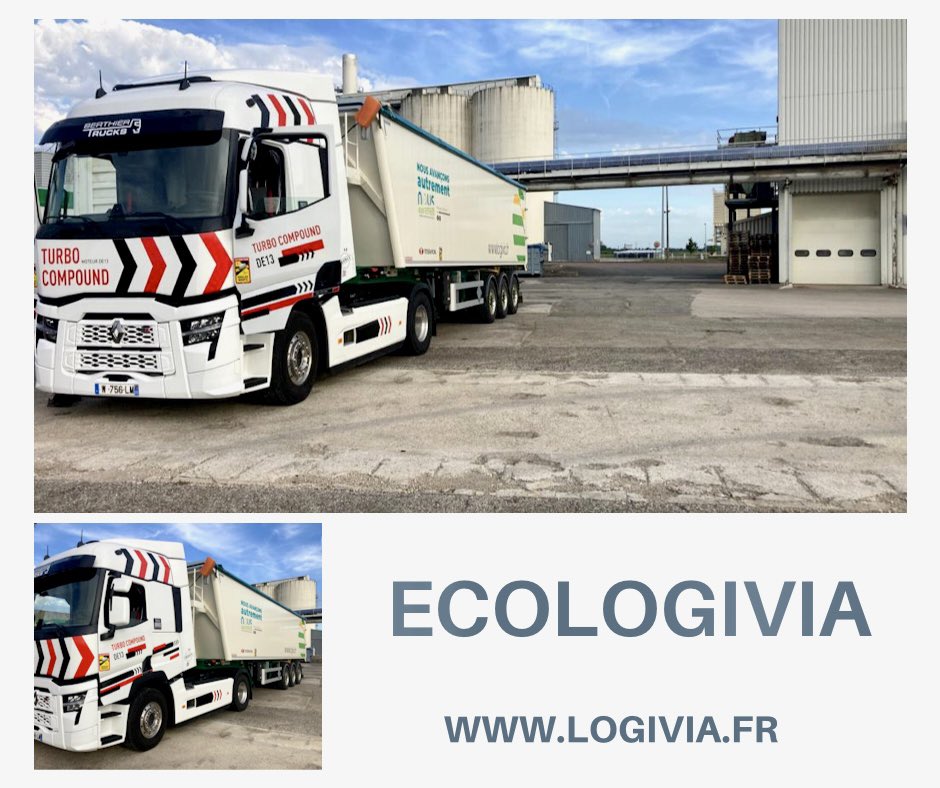 ➡️ ÉCOLOGIVIA : essai du nouveau Renault Trucks T 480 Turbo Compound 
🚛💨

Selon le constructeur :
➕plus de couple 🟢
➖ de  consommation de carburant 🟢

Résultats de ce test « grandeur nature » en fin de semaine prochaine 👍

Merci au groupe Berthier - Dijon !