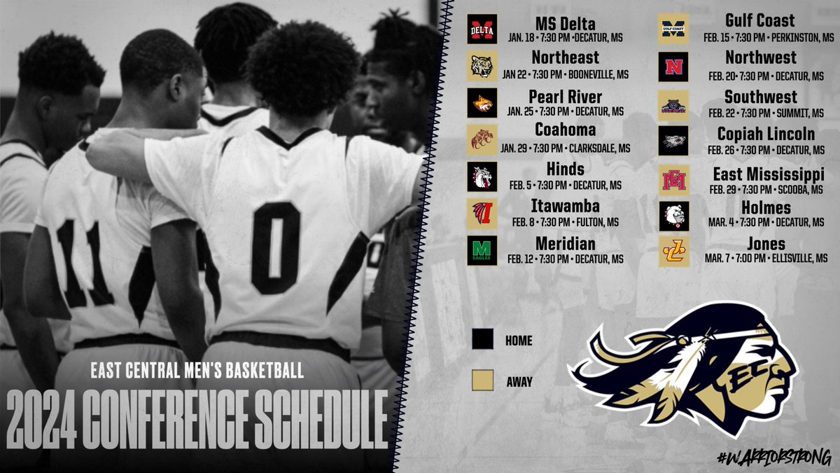 Mark your Calendars! 🗓️

Here’s our Conference Schedule for this upcoming season! 🏀 

#WarriorStrong