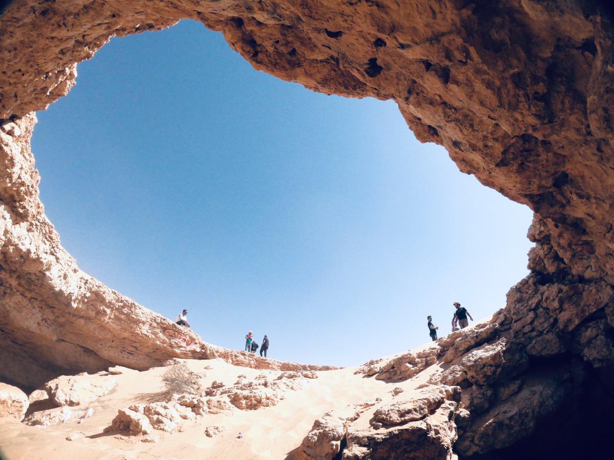 Exploring the depths of the desert - A cave view that stole my heart. The beauty of the desert knows no bounds, and I am forever captivated. 

#Riyadh #Saudi_Arabia  #DesertLove #CaveAdventures
#stg_d2d