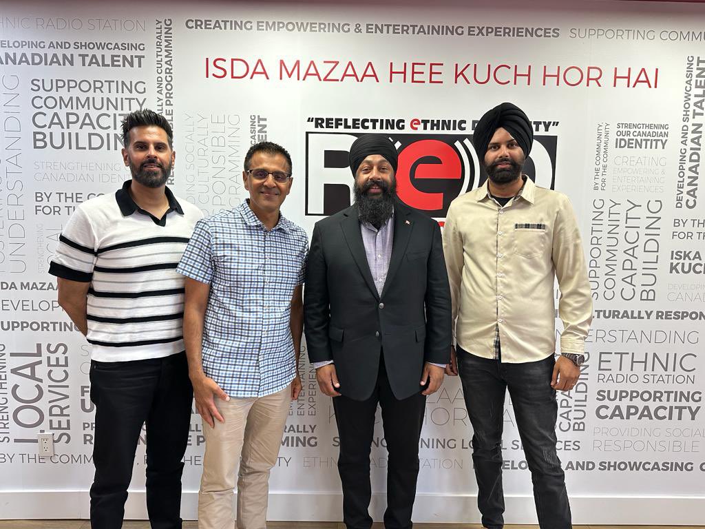 Joined host Ishrat Singh on @REDFMToronto today in Brampton to discuss the devistating impacts of Justinflation and how Conservatives under a @PierrePoilievre government will bring home lower prices. 

Great discussions with Kulwinder Bhaji and Tony as well.