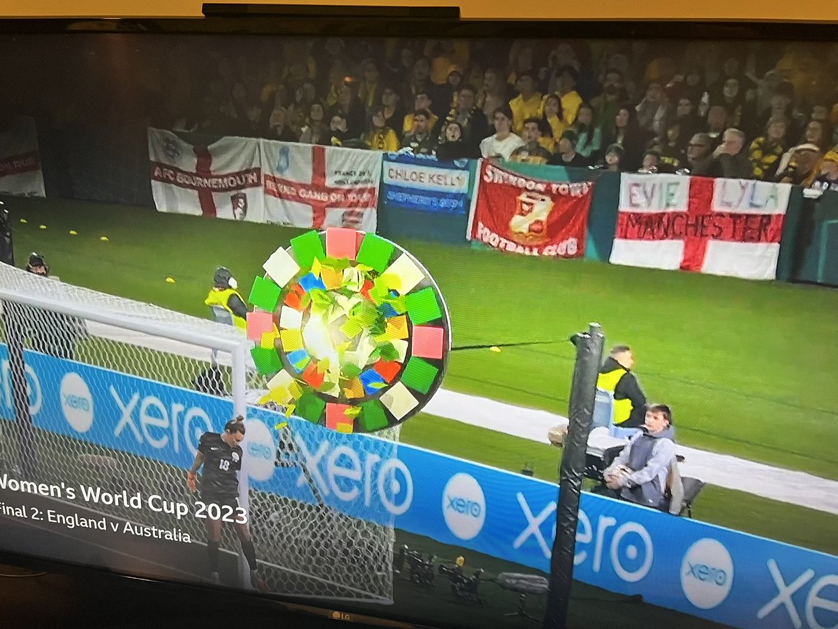 Flintymip's tweet photo. @Official_STFC Anyone else spot the STFC flag behind the goal in the Australia v England semi final? #FIFAWorldCup https://t.co/ZTjE7A4G7o