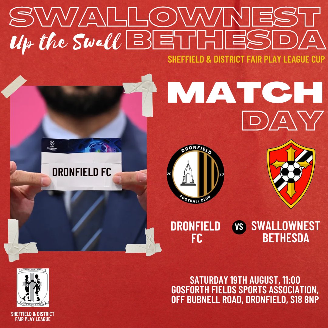 Swallownest_'s tweet photo. Admins back.
Our first competitive fixture of the 23/24 season begins Saturday away at @dronfield_fc in the cup
ποΈ 19th August
π 11:00am
π Gosforth Fields Sports Association
#UpTheSwall https://t.co/3e0GmnwWSl