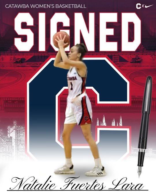 Welcome Natalie Fuertes Lara to the Catawba Family! Natalie hails from Barcelona, Spain. She is a JuCo Transfer from NW Kansas Tech where she averaged 11PTs & 6RBs/Game shooting 51% from the field and 36% from behind the arc!

#LockedIn🔒
#GoCatawba