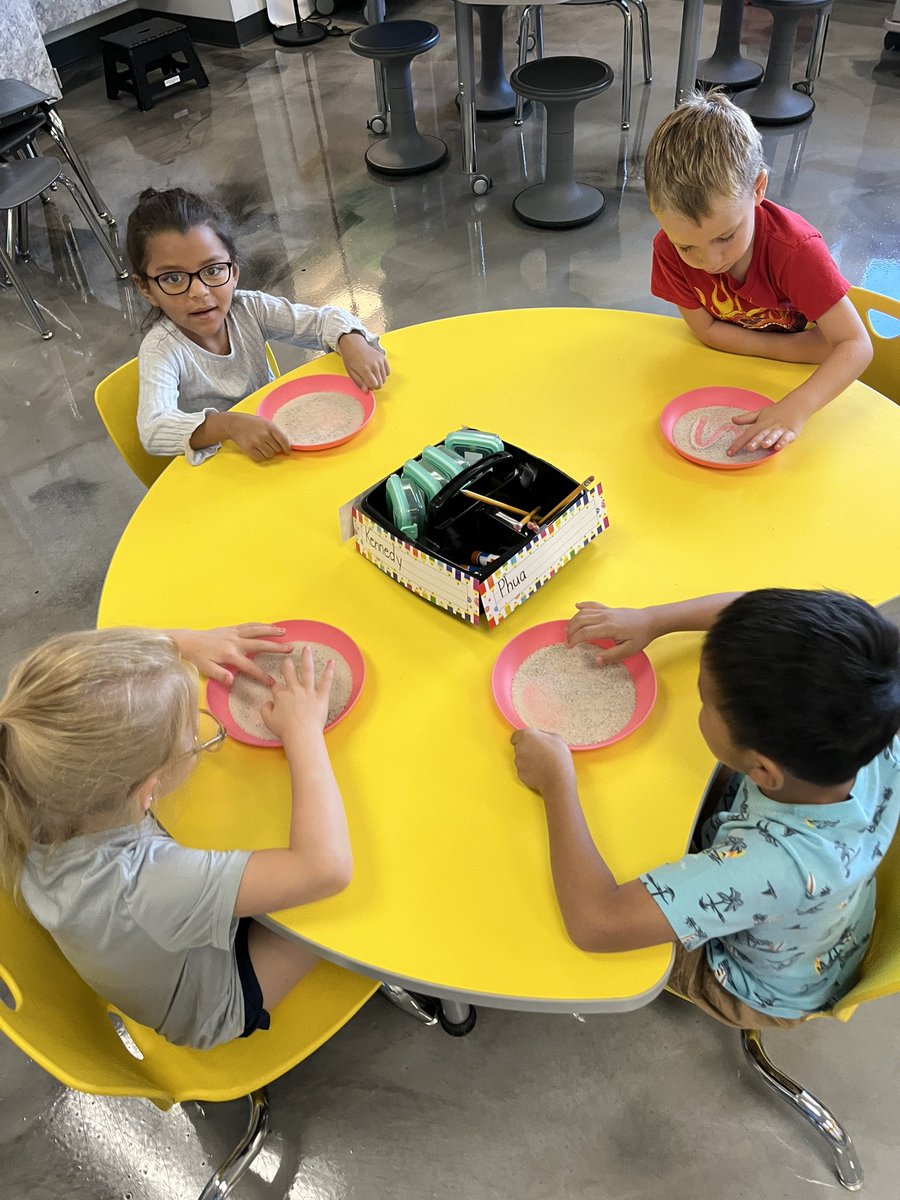 atwells_class's tweet photo. We practiced some sensory learning today! They were a big fan of our sand plates. https://t.co/bWHvR5lUip