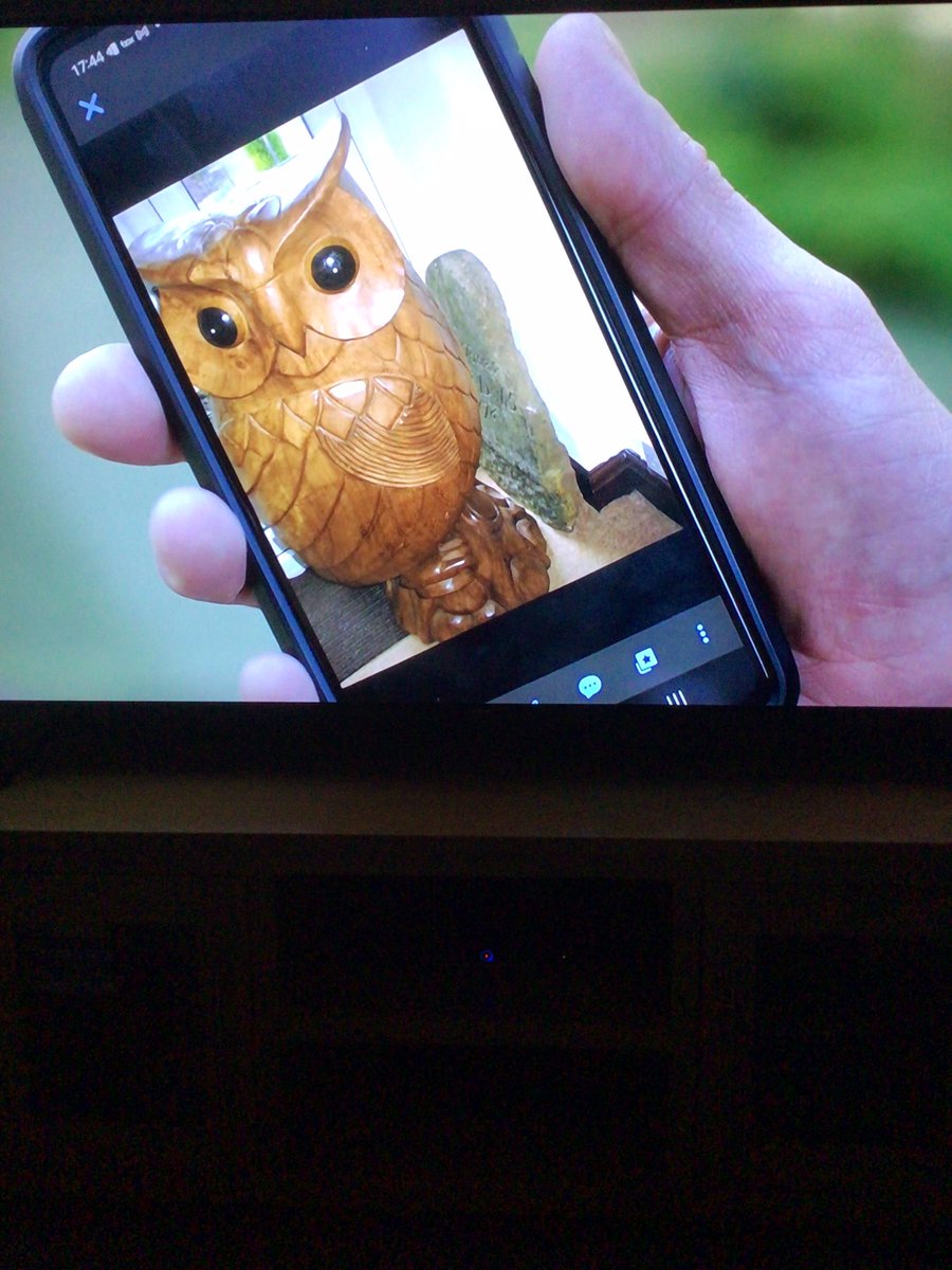 rbarnard68's tweet photo. @sianelerievans Really enjoyed the series … what was that upside the owl …was it the gravestone ? What was that doing in the house … was it a prop all along ? https://t.co/fxuXRDDMVF
