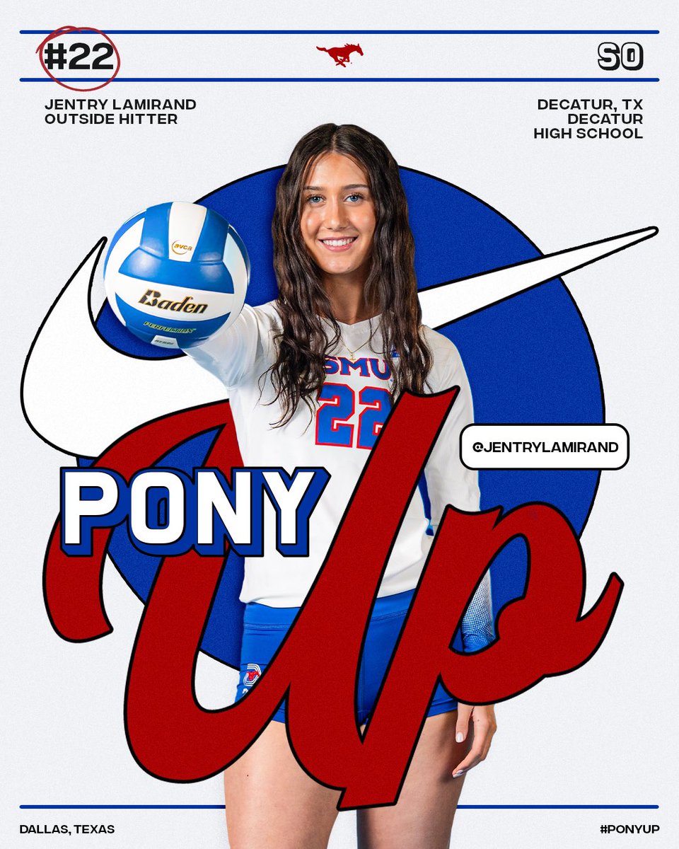 SMU Volleyball (@smuvolleyball) on Twitter photo π΄ππππ-ππππ
π π΄πππππππ
#οΈβ£2οΈβ£2οΈβ£ - Jentry Lamirand
#PonyUpDallas | <a href="/NCAAVolleyball/">NCAA Women's Volleyball</a> π΄ππππ-ππππ
π π΄πππππππ
#οΈβ£2οΈβ£2οΈβ£ - Jentry Lamirand
#PonyUpDallas | <a href="/NCAAVolleyball/">NCAA Women's Volleyball</a>