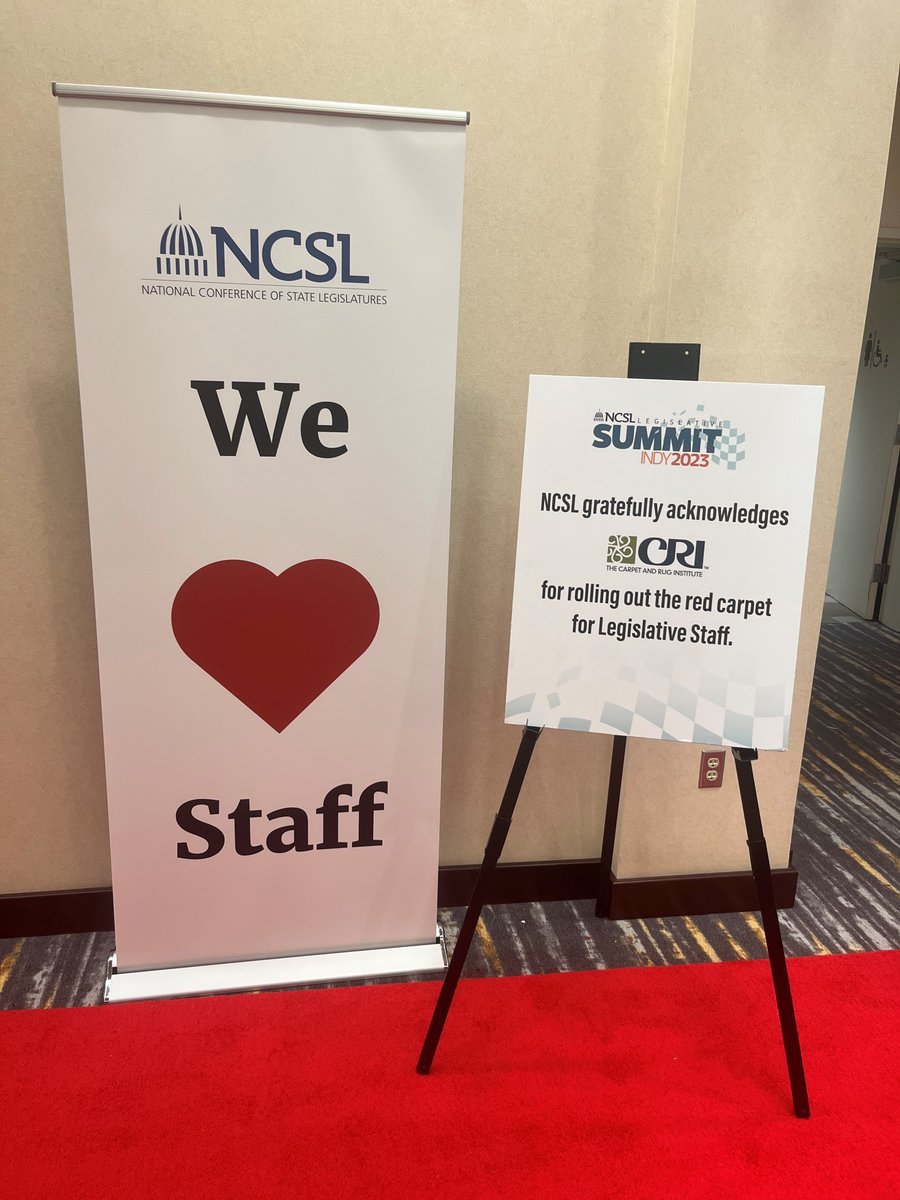 CarpetRugInstit's tweet photo. CRI is proud to, once again, sponsor the Salute to Legislative Staff at the NCSL Legislative Summit this week in Indianapolis. https://t.co/OIDbzsiYNO