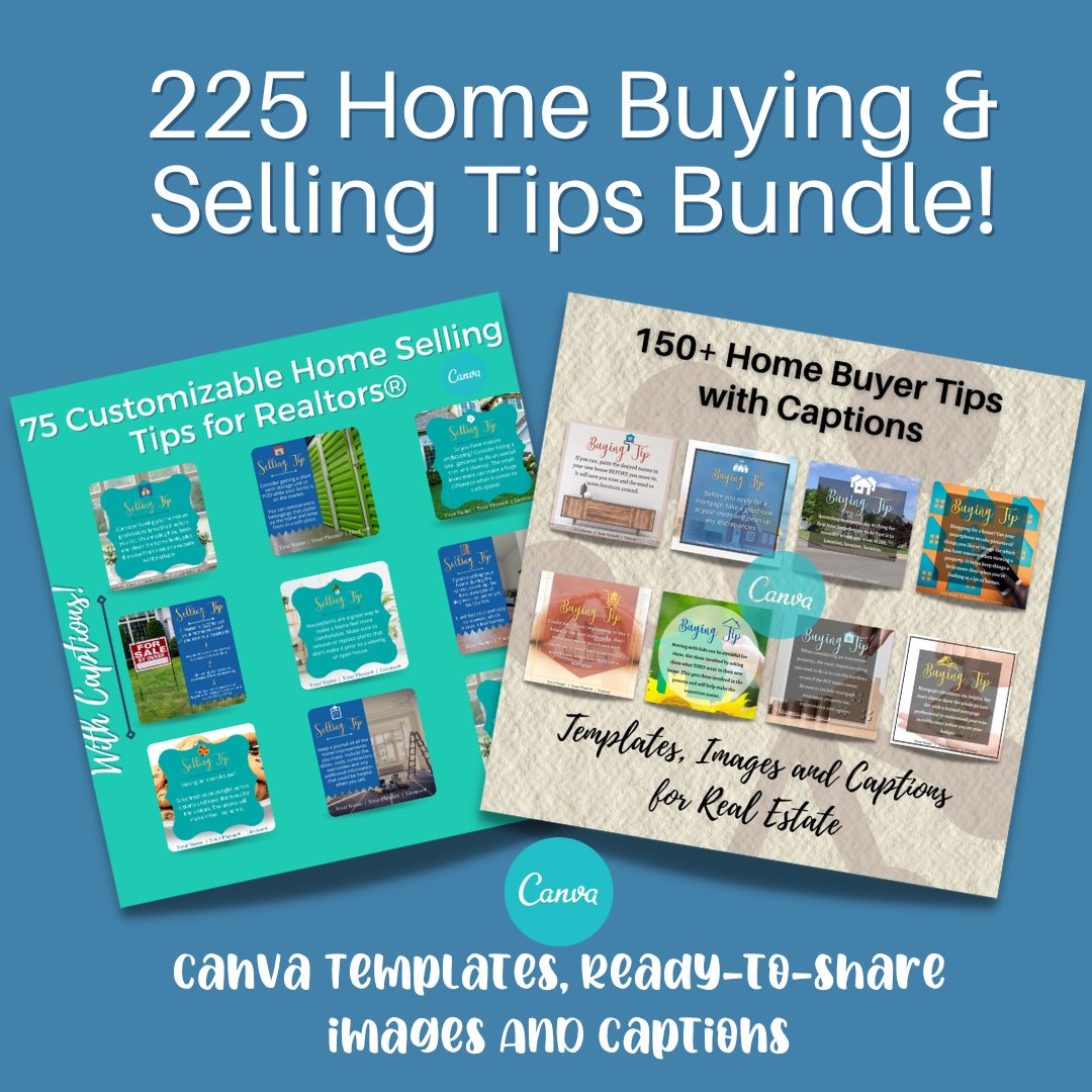 Social4Realty's tweet photo. #realtor need social media content fast and cheap? Check out our Buyer and Seller tips bundle. #Canva templates, ready-to-post images and CAPTIONS! Easy-Peasy! https://t.co/OgsCJM0E6z
#realestatemarketing #realtorlife https://t.co/EnaNQ2jtSs