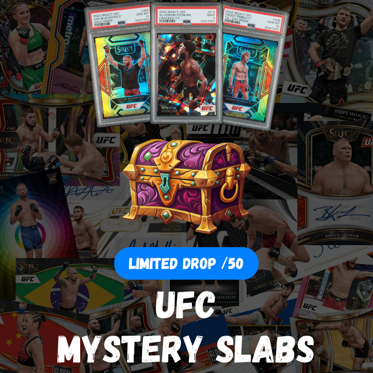 MMAChecklist's tweet photo. We are super excited to announce the release of Series 1 Mystery Slab. These boxes are packed with many of your favorite fighters and promising rookies. As a collector you’ll love the curated drop and as a degen you’ll love the risk/reward ratio. 

Link👇
https://t.co/uUdkifMMws https://t.co/eSCrsGa5cM