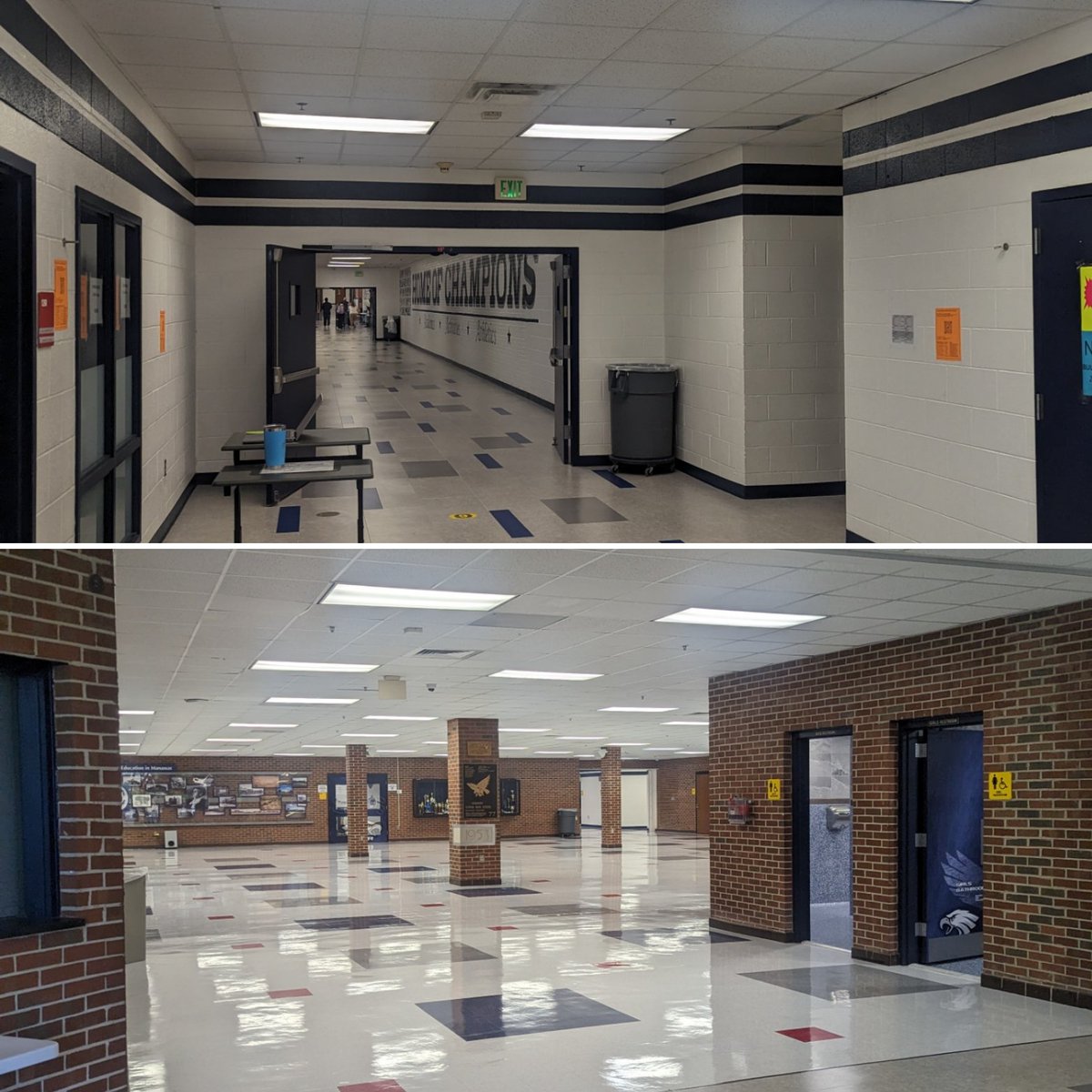 LARotella11's tweet photo. Look at these @OneOsbourn
hallways... All clear with students in classes!!! #OneObourn https://t.co/oZaNFMrCfA