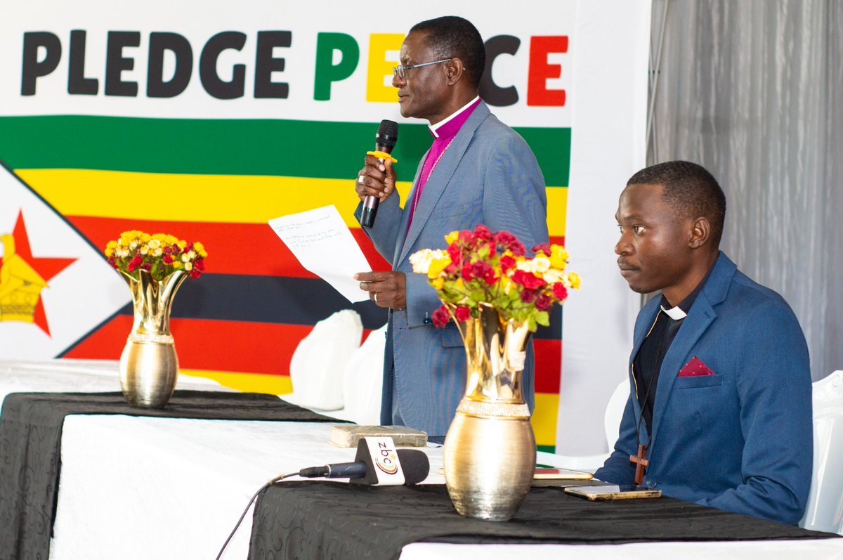 GWERU Signs Peace Pledge: Political Parties sign Peace Pledge convened by Zimbabwe Heads of Christian Denominations and Zimbabwe Institute as we continue to reinforce the message of upholding peace, before, during and after elections. @SwissEmbZim @euinzim @IrlEmbPretoria