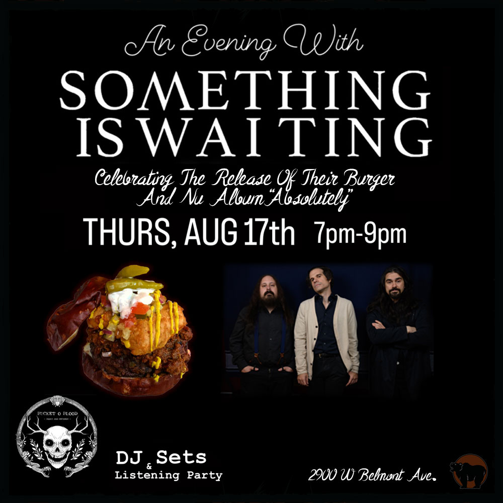 Tomorrow night at OG Kuma's!
An evening with Something Is Waiting featuring a live DJ set by @Bucketoblood  Books and Records and an early preview of the brand new album 'Absolutely'!