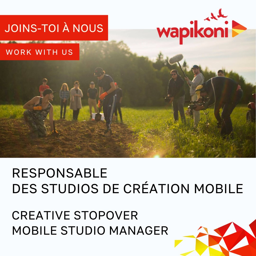 📌Nous sommes à la recherche d'un.e responsable des Studios de création mobile.
Visite notre site Internet pour plus d'informations sur le poste et pour poser ta candidature avant le 15 septembre: lnkd.in/gtyyag9v