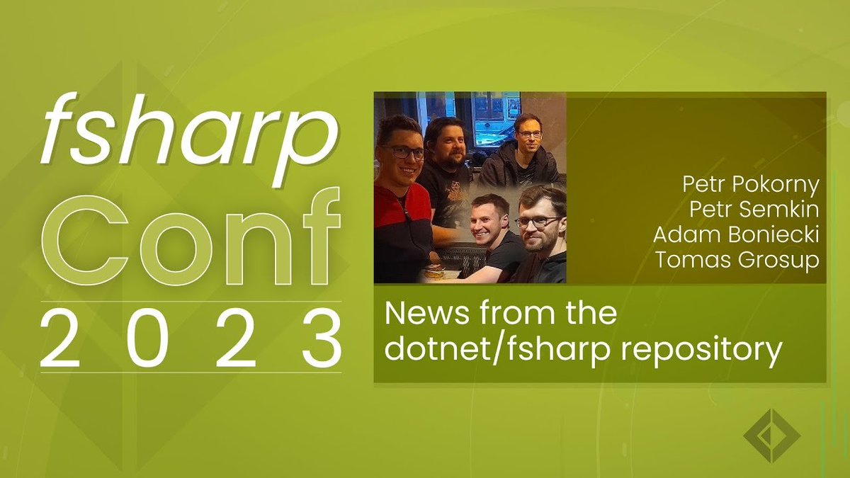 dotnet's tweet photo. In this #fsharpConf session replay, we hear current thoughts on F# development from the maintainers' perspective and a lively Q&amp;A addressing questions about the language.  Check it out. 🎥 https://t.co/axRZczXWiD https://t.co/BGVbj1wnpT