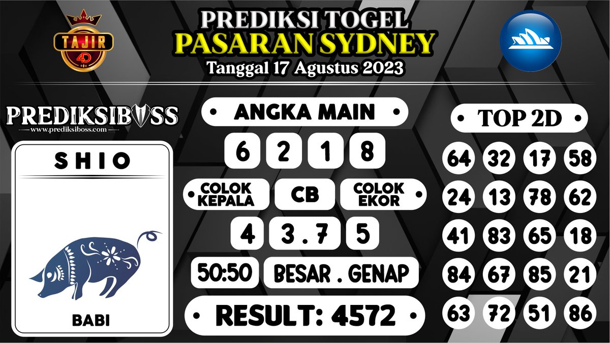 tajir4d's tweet photo. TAJIR4D
Prediksi Togel Pasaran Sydney Tanggal 17 Agustus  2023
https://t.co/iag4fwdrNz

#TOGEL #prediksitogel #togeljitu #togelterpercaya #togelnusantara #togelonline #Prediksisydney #togelsydney #bocoransydney #bocorantogel #sydney https://t.co/yCSTXD40H2