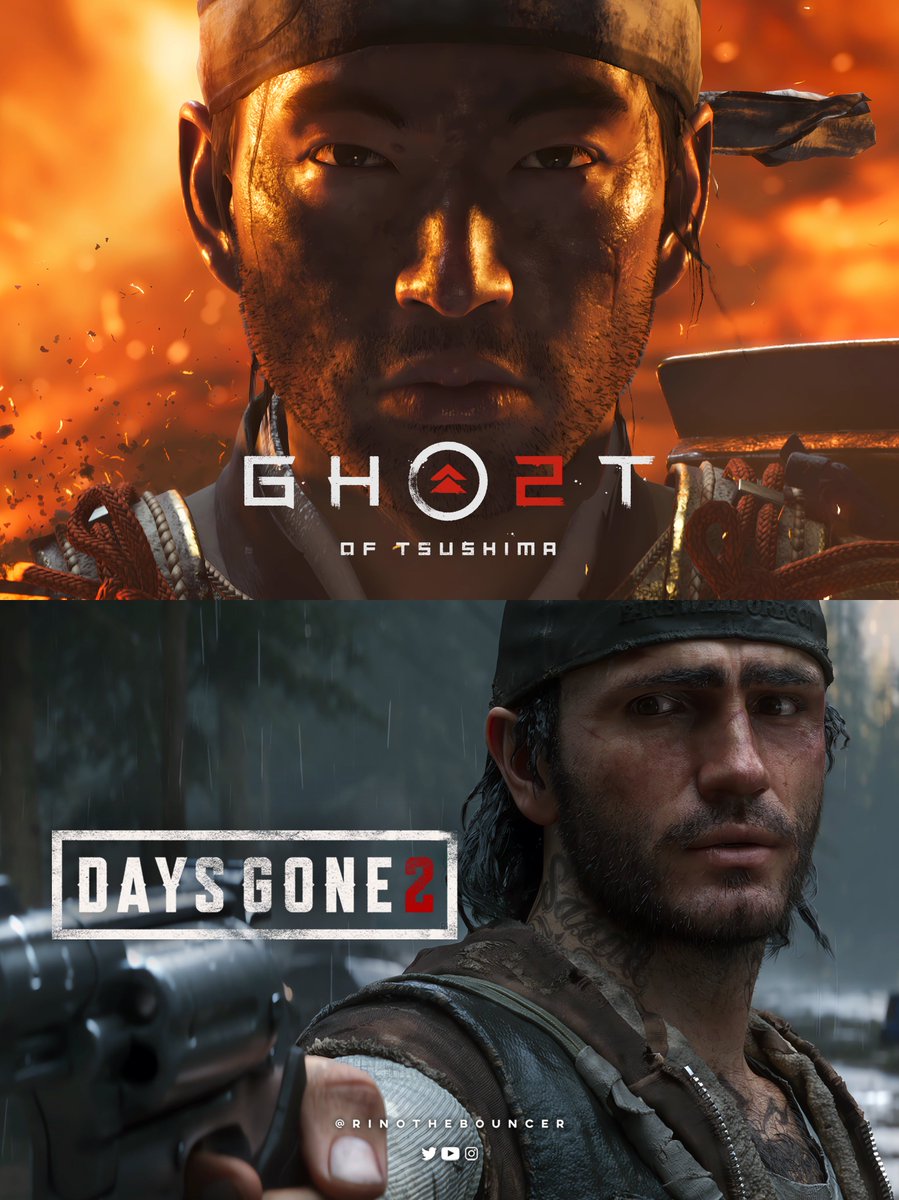RinoTheBouncer's tweet photo. You can have a sequel to only one of those two new #PlayStation IPs🚀

✅Ghost of Tsushima 2
✅Days Gone 2

Let’s go!😎 #PS5 #Gaming https://t.co/tD578dFmZk