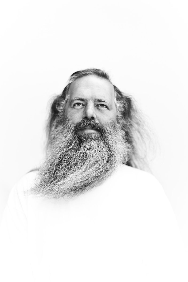 50th Anniversary of Hip Hop. Rick Rubin, co-founder of Def Jam Records, photographed for Q magazine. 
Rubin helped popularize hip hop by producing the Beastie Boys, Geto Boys, Run-DMC, Public Enemy, and LL Cool J. #hiphop50thanniversary #defjamrecords #editorialphotographer
