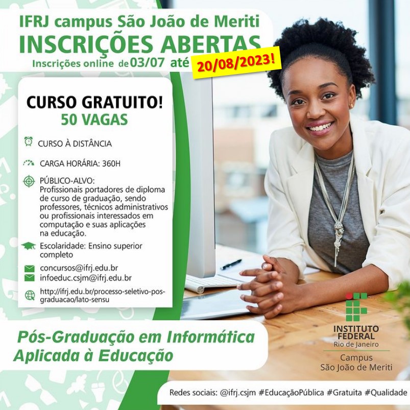 Concurso IFRJ: último dia de inscrição para 32 vagas de professor