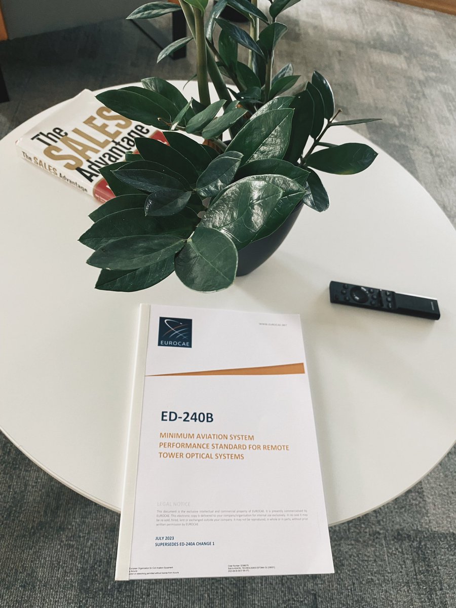 GeorgMall's tweet photo. 📢 NEW #EUROCAE PUBLICATION: #ED240B 📄
✈ Minimum Aviation System Performance Standard for #RemoteTower & #VirtualTower Optical Systems!
Some light reading for our #ATE @AdacelSystems #REVAL team in Tallinn during coffee breaks 😎 https://t.co/0SBmkxAqdu