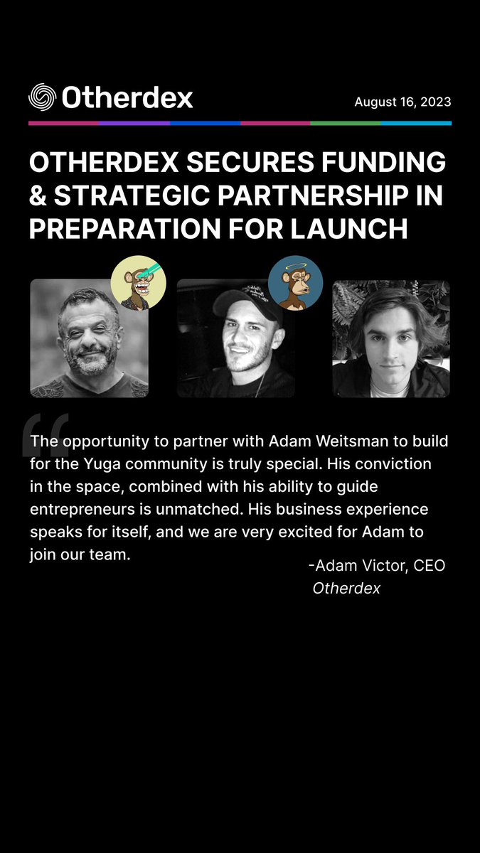 Excited for things to come! @adamv_eth @otherdex