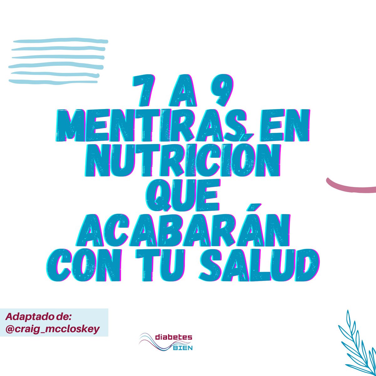 diabetesbien's tweet image. # Mentiras en #nutricion que acabarán con tu #salud  #referencias  1. doi.org/10.1016/j.nut.…
2.PMID: 20071648
 sigue leyendo ⬇️