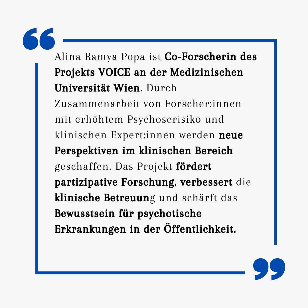 SuSe_2023's tweet photo. Wir freuen uns, unsere Vortragende Alina Ramya Popa vorzustellen! 
#Psychiatrie #Kongress #Wien #Trialog 

✍️ https://t.co/pxKuL52Y3a 
📍 @univienna 
📅30.8.-1.9.2023  

🎓VOICE - Menschen mit gelebter Erfahrung entlang des Psychosekontinuums eine Stimme geben https://t.co/19QUqvW6yy