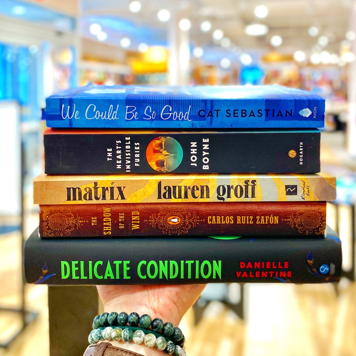 If you’ve got the Mid-Week Blues, here are some books our booksellers recommend to make you smile, cry happy tears, or Contemplate Life…
.
.
.

#bookreccomendations #romance #fiction #johnboyne #laurengroff #carlosruizzafon #catsebastian #daniellevalentine #booklovers