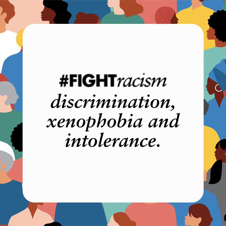 Ending racism, discrimination, xenophobia &amp; intolerance is our shared responsibility.

Everyone, everywhere, can take action to spread compassion &amp; acceptance.

Here's how you can take action to #FightRacism: un.org/en/fight-racis…