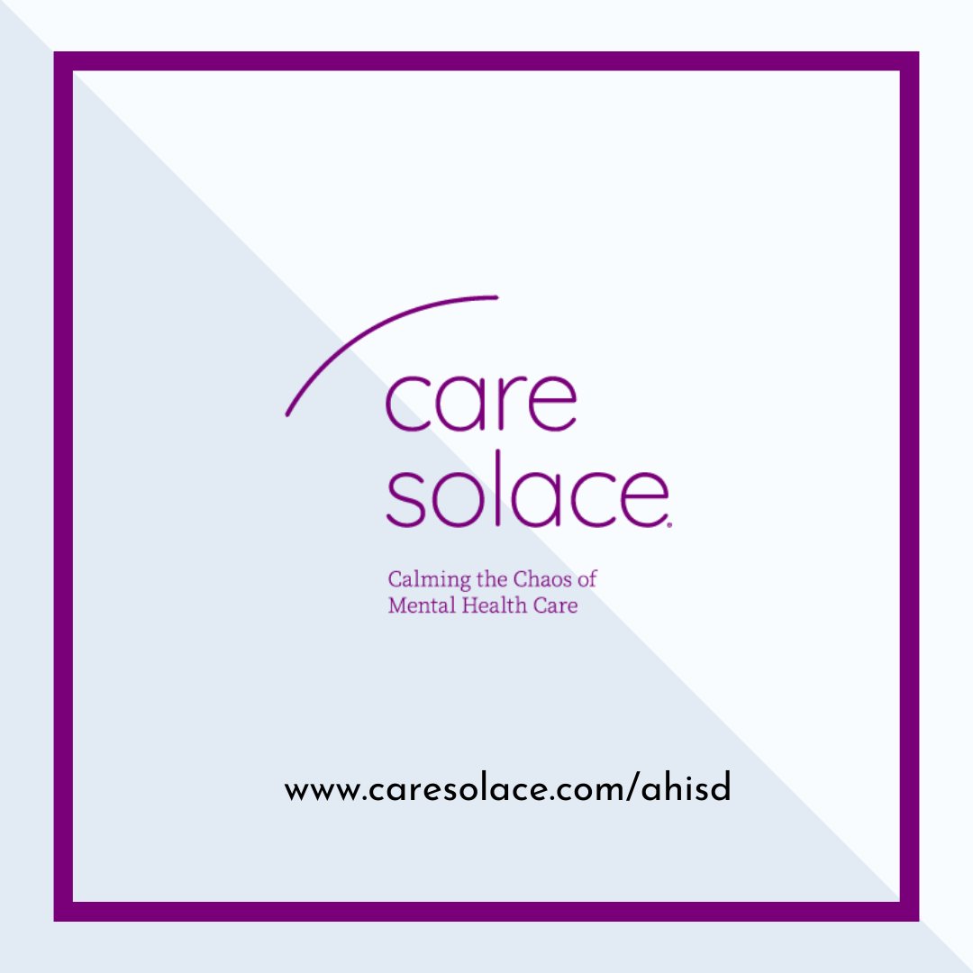 As we start a new school year, we want to remind you of the resource available to our AHISD community through Care Solace. Care Solace offers mental health care coordination services &amp; is available to district students, staff &amp; families at no cost. More- ahisd.net/news/what_s_ne…