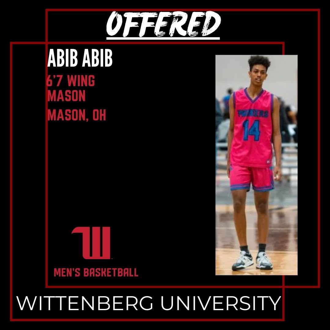Abib Abib (@abib_abib14) on Twitter photo After a great camp and conversation with <a href="/matt_croci/">Matt Croci</a> I am excited to announce my first official offer from Wittenberg university! <a href="/WittenbergHoops/">Wittenberg Hoops</a> @Coach_ABeam <a href="/RossSlim21/">Ross Matthews</a> <a href="/R4L_2024/">R4L_2024</a> <a href="/BasketballMason/">Mason Comets Boys Basketball</a> After a great camp and conversation with <a href="/matt_croci/">Matt Croci</a> I am excited to announce my first official offer from Wittenberg university! <a href="/WittenbergHoops/">Wittenberg Hoops</a> @Coach_ABeam <a href="/RossSlim21/">Ross Matthews</a> <a href="/R4L_2024/">R4L_2024</a> <a href="/BasketballMason/">Mason Comets Boys Basketball</a>