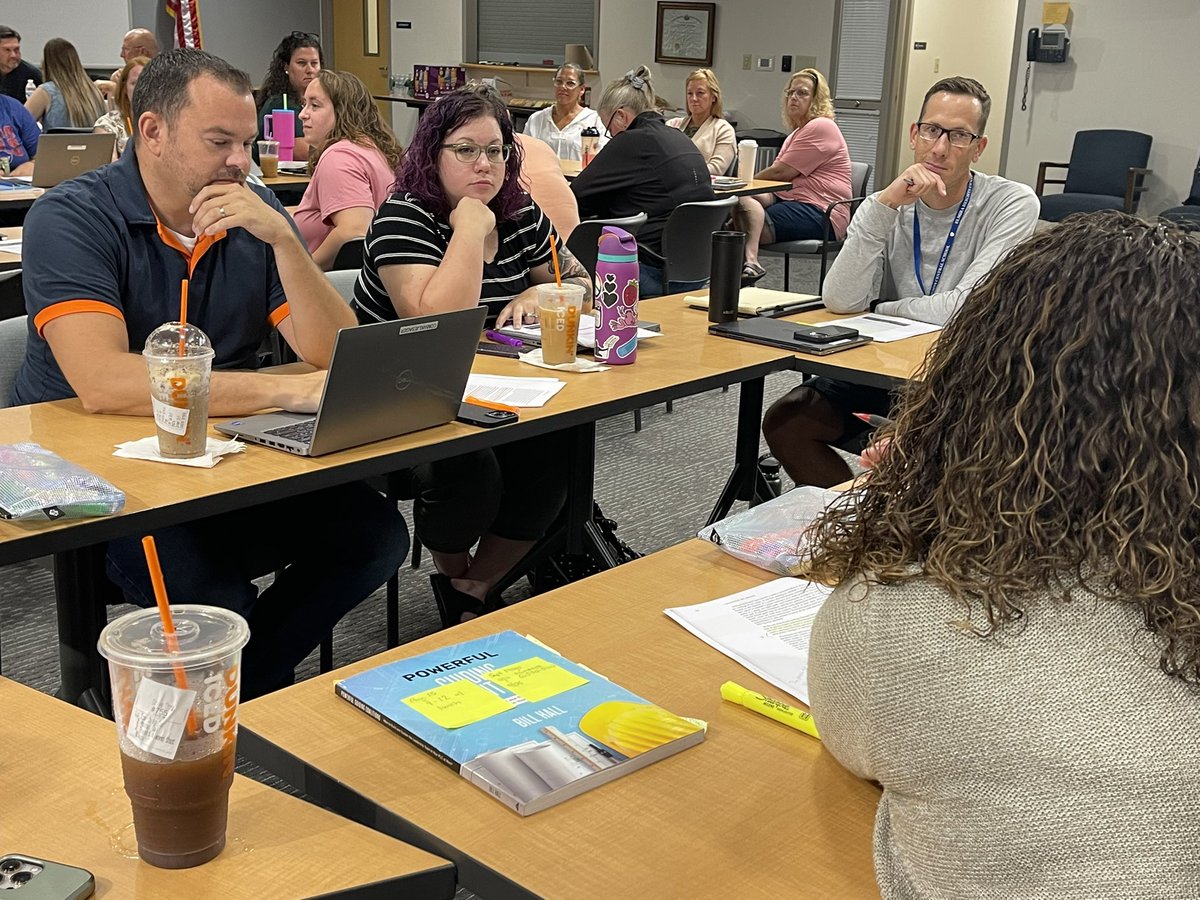 SuperGill24's tweet photo. @wbhall_ @SolutionTree All over it!!  25+ teachers yesterday,  in the middle of summer, talking about the importance of NORMS and All Things PLC!  The Heights GC prepping to lead the movement! https://t.co/oClthqGzIx