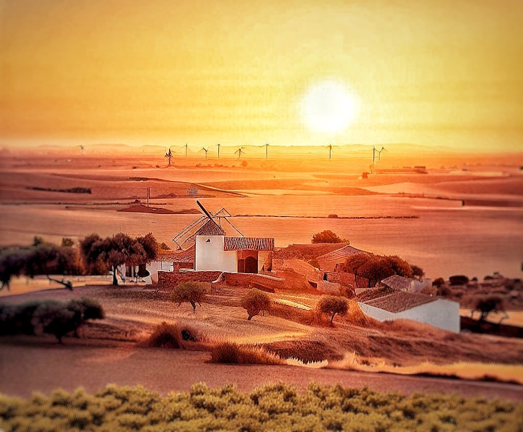 elzurrondsancho's tweet photo. Un horizonte imaginario de la mancha.  Una forma de expresar la capacidad de transformar la realidad cotidiana de La Mancha en un mundo maravilloso y heroico, donde se mezclan los sueños, las ilusiones, las aventuras y las emociones https://t.co/QW76d6HcNB