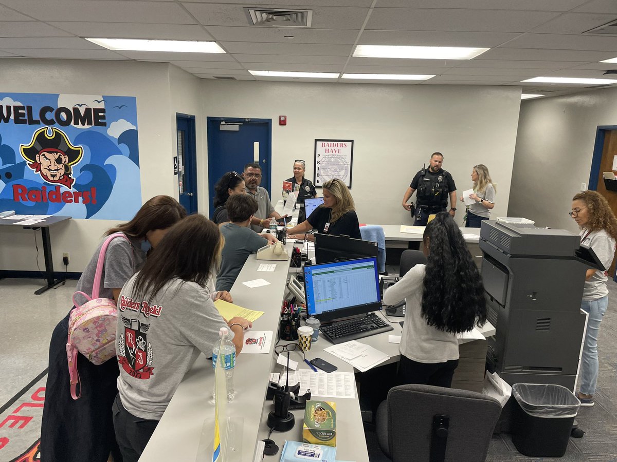 Our Raiders ROCK! The Raider Nation kicked off the 2023-24 school year at today’s schedule pickup. I loved seeing our campus packed with smiling faces! A great big thank you to our staff and AMAZING PTO! Looking forward to a great year!